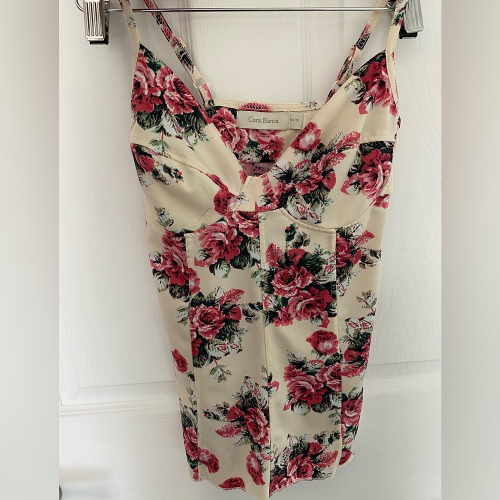 Costa Blanca Flower Tank Top
